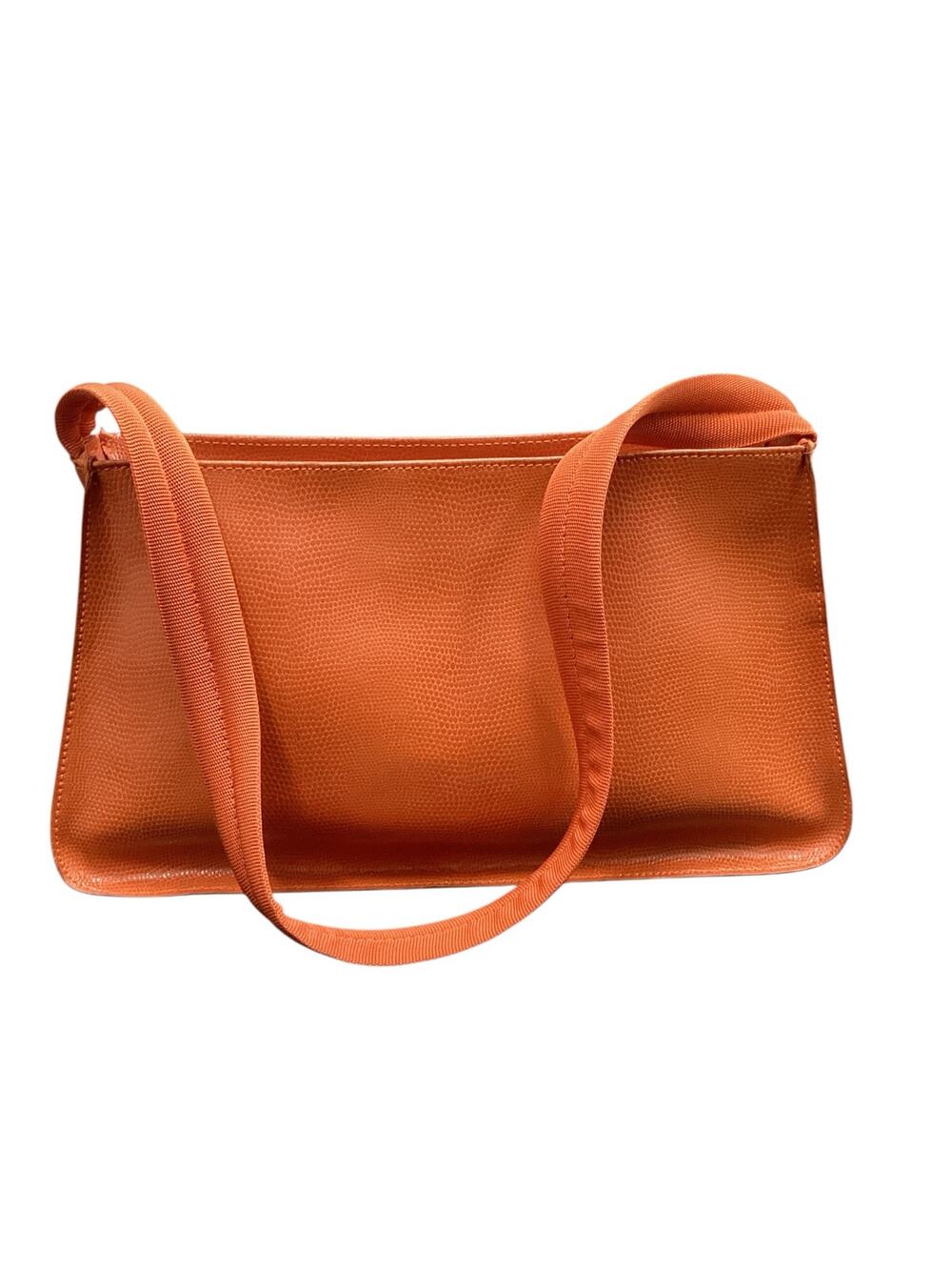 Desmo Purse Women’s Embossed Leather One Strap MadeInItaly OneCompartment Orange